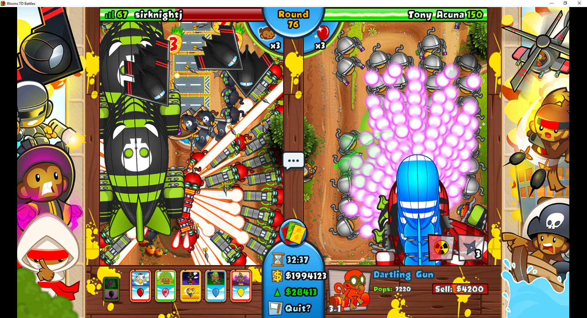 bloons td battles 2 hotkeys