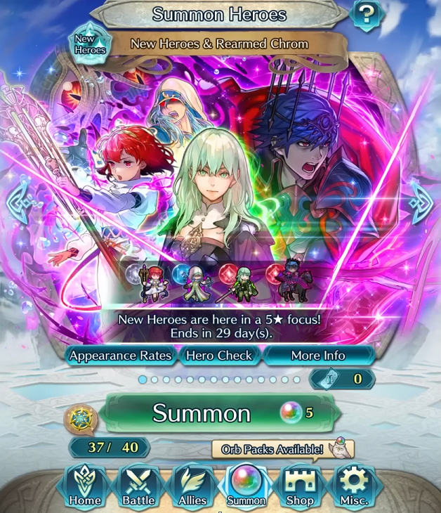 Legendary Heroes Summons and Expected Appearances